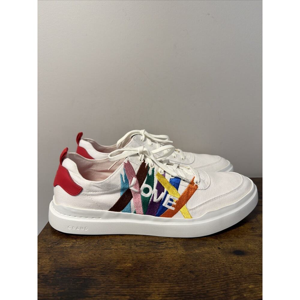 NEW Cole Haan GrandPro Rally Canvas‎ Court Sneaker Shoes Men's Sz 13, LOVE/PRIDE